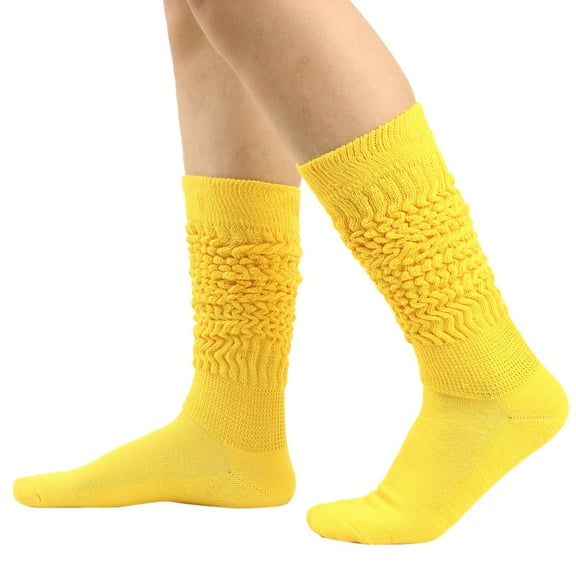 BKQCNKM Compression Socks for Women Knee High Socks for Women Womens Long Socks Heap Socks Thigh High Socks Over the Knee Socks Festival Compression Socks for Women Plus Size, Yellow One Size