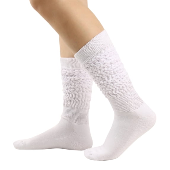 BKQCNKM Compression Socks for Women Knee High Socks for Women Womens Long Socks Heap Socks Thigh High Socks Over the Knee Socks Festival Compression Socks for Women Plus Size, White One Size