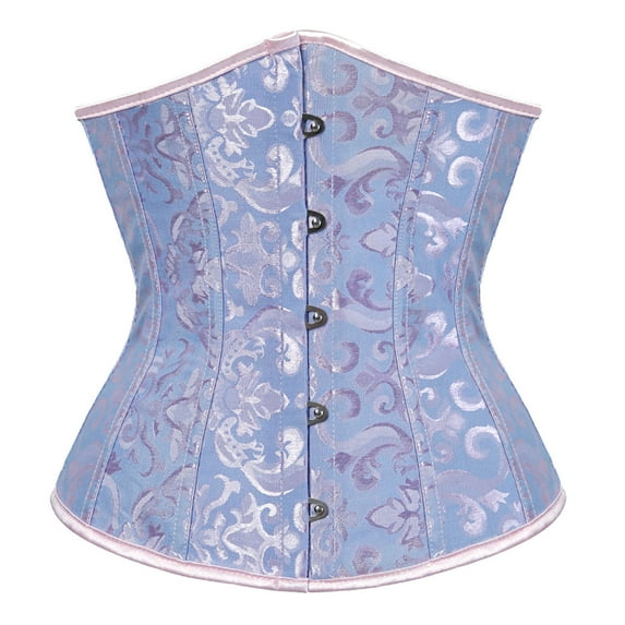 BKQCNKM Corset Tops for Women, Boned Corset, Renaissance Corset, Underwear Corsets Boned Shapeware, Underbust Corset, Blue 5XL