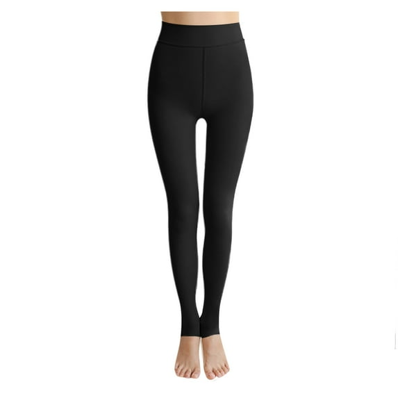BKQCNKM Fleece Lined Tights for Women Stockings for Women Thigh High Stockings 220g Solid Velvet Ladies Plus Stepping Medium Color Thickness Elastic Fleece Lined Tights Women, Black One size
