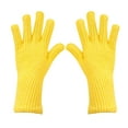 thumbnail image 1 of BKQCNKM Gloves for Cold Weather Winter Gloves Fashion Touchscreen Texting Gloves Outdoor Men Women Warm Knit Winter Mittens Gloves Solid Golves Winter Gloves Women, Yellow One Size, 1 of 6