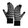 thumbnail image 1 of BKQCNKM Gloves for Cold Weather Winter Gloves Men Gloves with Fleece Cold Proof Warm Gloves with Finger Screen Knit Gloves Winter Gloves Women, Gray One Size, 1 of 4