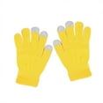 thumbnail image 1 of BKQCNKM Gloves for Cold Weather Winter Gloves Slip Solid Men's and Women's Show Knitted Gloves Wool Non Finger Gloves Cycling Color Gloves Winter Gloves Women, Yellow One Size, 1 of 3