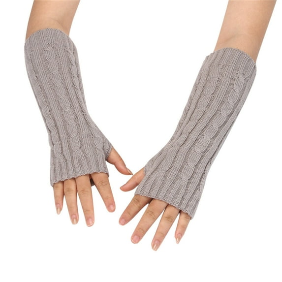 BKQCNKM Gloves for Cold Weather Winter Gloves Women Fashion Knitted Plush Windproof Warm Thickened Fingered Plus Gloves Winter Gloves Women, Gray One Size