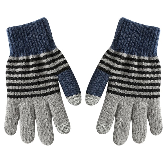 BKQCNKM Gloves for Cold Weather Winter Gloves Women Winter Screen Gloves Warm Knit Gloves Elastic Cuff Winter Men Texting Gloves Winter Gloves Women, Gray One Size