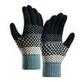thumbnail image 1 of BKQCNKM Gloves for Cold Weather Winter Gloves Women Winter Screen Gloves Warm Knit Gloves Elastic Cuff Winter Texting Gloves Winter Gloves Women, Navy One Size, 1 of 6