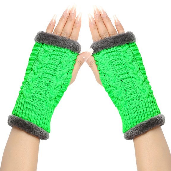 BKQCNKM Gloves for Cold Weather Winter Gloves Winter Gloves for Women Warm Glove Windproof Elastic Texting Black Gloves Women Thermal Gloves Winter Gloves Women, Green A