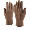 thumbnail image 1 of BKQCNKM Gloves for Cold Weather Winter Gloves Knitted Winter Fall Warm Thickened Gloves and Men's Woolen Gloves Winter Gloves Women, Coffee One Size, 1 of 5