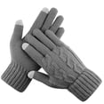 thumbnail image 1 of BKQCNKM Gloves for Cold Weather Winter Gloves Screen Gloves for Winter Thermals Plus Fleece Knit Cycling Gloves Winter Gloves Women, Gray One Size, 1 of 3