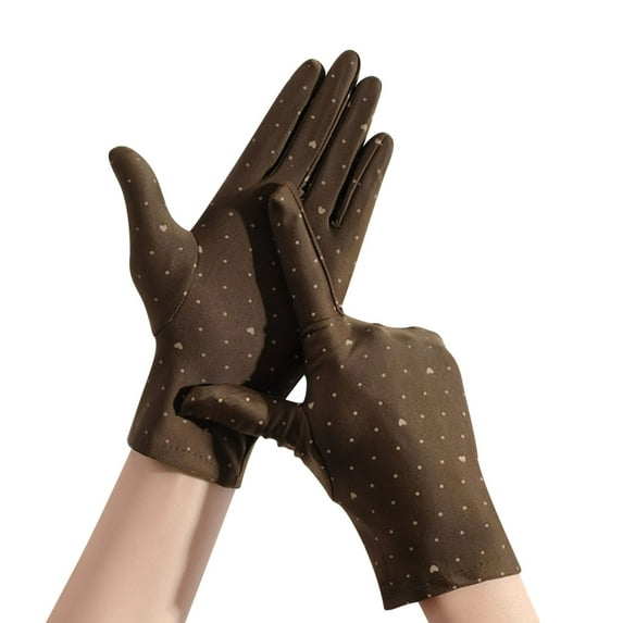 BKQCNKM Gloves for Cold Weather Winter Gloves Unisex Ice Sensation Gloves Ice Silk Outdoor Fishing Riding Gloves Winter Gloves Women, Coffee One Size