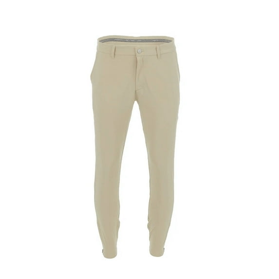 BKQCNKM Golf Pants Men Mens Dress Pants Wide Slim Pants Tight Casual Pants Breathable Pants Ankle Zip Slim Fit Joggers Mens Pants 1Pc Pant Beige L