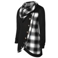 thumbnail image 1 of BKQCNKM Graphic Tees For Women Blouse Women Long Sleeve Plaid Turtleneck Tartan Tunic Sweatshirt Pullover Tops Sweatshirt For Women Fall Clothes For Women 2023 Black XL, 1 of 4