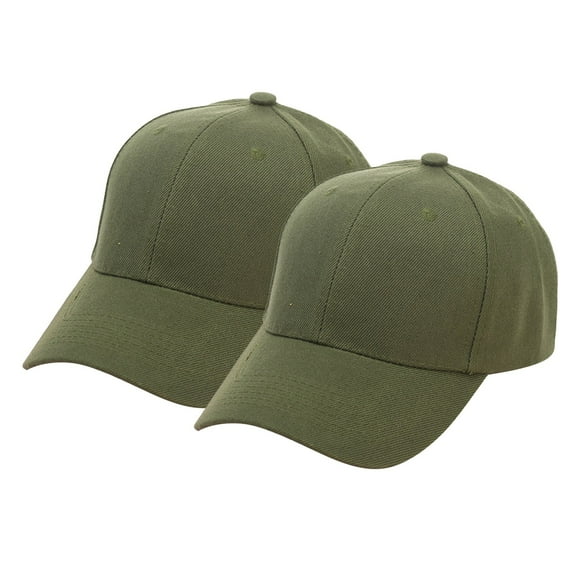 BKQCNKM Hats for Men, Mens Hats, Baseball Cap, Baseball Casual Summer Outdoors 1pc Color Solid Women's Cap Sports Men's Hat and Baseball Caps,Army Green(2PC) One Size
