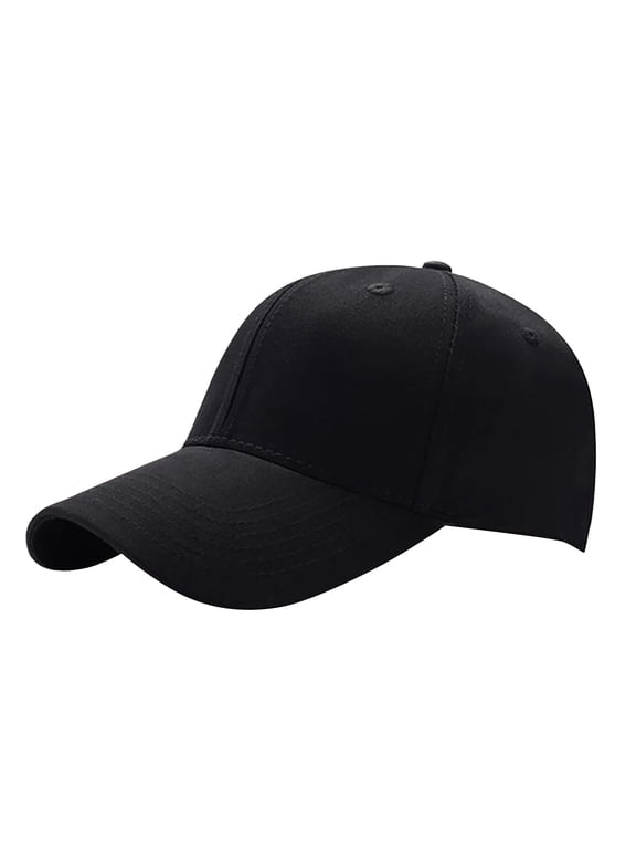 Hats for Men, Mens Hats, Baseball Cap, Baseball Casual Summer Outdoors 1pc Color Solid Women's Cap Sports Men's Hat and Baseball Caps, Black One Size