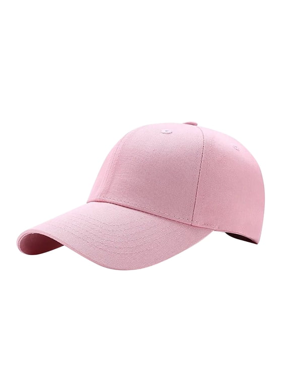 Hats for Men, Mens Hats, Baseball Cap, Baseball Casual Summer Outdoors 1pc Color Solid Women's Cap Sports Men's Hat and Baseball Caps, Pink One Size