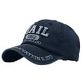 thumbnail image 1 of BKQCNKM Hats for Men, Mens Hats, Baseball Cap, Unisex Topee Baseball Denim Embroidered Fashion Hat Casual Letter Cotton Cap Baseball Caps, Navy One Size, 1 of 4