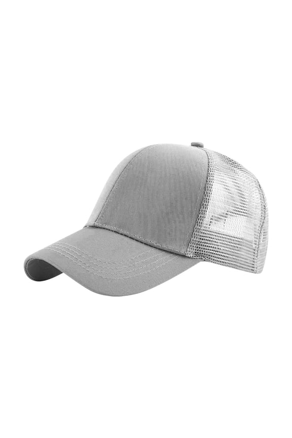 Hats for Men, Mens Hats, Baseball Cap, Cap Mesh Sun Open Baseball Cap Solid Unisex Outdoor Back Hat Color Baseball Caps, Gray One Size