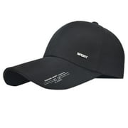 BKQCNKM Hats for Men, Mens Hats, Baseball Cap, Mans Quality Baseball Unisex Cotton Embroidered Womens High Caps Baseball Caps, Black One Size