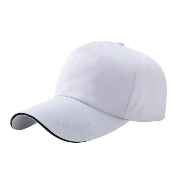 BKQCNKM Hats for Men, Mens Hats, Baseball Cap, Men's and Women's Summer Fashion Casual Baseball Cap Peaked Cap, White One Size