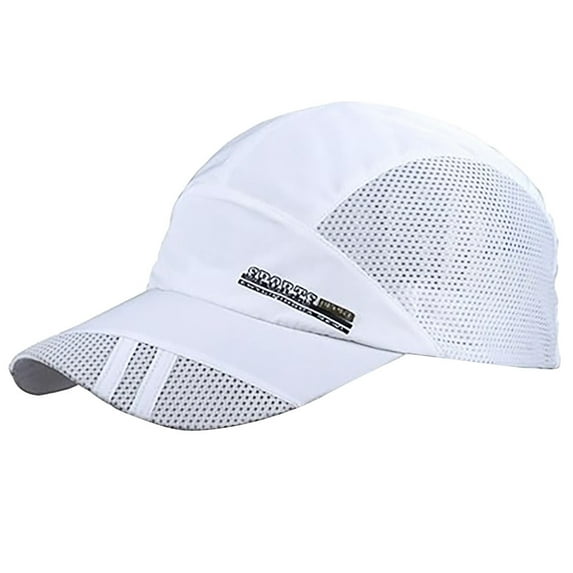 BKQCNKM Hats for Men, Mens Hats, Baseball Cap, Trucker Baseball Unisex Cap Messy Ponytail Buns Plain Visor Hat Baseball Caps, White One Size