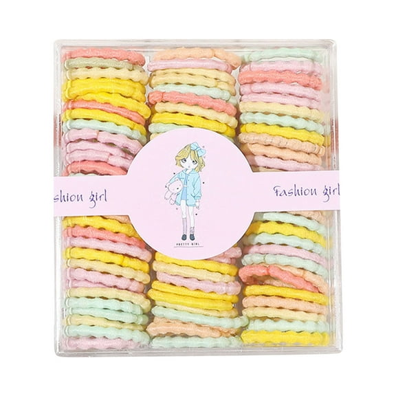 BKQCNKM Headbands for Women Headband for Washing Face 100 Pcs Girls Colorfull Elastic Hair Bands Kids Ponytail Rubber Accessories Headbands, J One Size