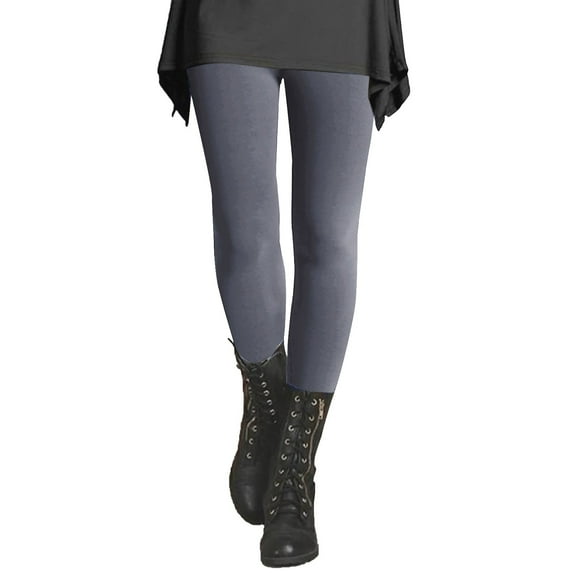 BKQCNKM Leggings for Women Fleece Lined Leggings Women Thermal Leggings for Women Lined Leggings Fashion Soft Daily Transparent Warm Leggings for Women Gray M