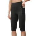 thumbnail image 1 of BKQCNKM Leggings for Women Workout Leggings for Women Maternity Leggings with Pockets for Women Womens Leggings High Waist Cropped Two Pockets Leggings for Women Tummy Control, Black L, 1 of 9