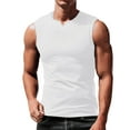 thumbnail image 1 of BKQCNKM Mens Shirts for Men Spring Summer Casual Sleeveless Tank Tops Tee Shirt Top Blouse Mens T Shirt, White 3XL, 1 of 6