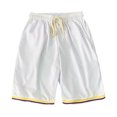 thumbnail image 1 of BKQCNKM Mens Shorts Shorts Men Summer Breathable Sports Shorts Student Shorts Basketball Game Pants Teen Slacks Beach Pants Hawaiianss Shorts Gym Shorts Men White L, 1 of 7