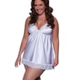 thumbnail image 1 of BKQCNKM Nightgowns for Women, Lace Nightgowns for Women, Silk Nightgown for Women, Nightwear Nightdress Lace Size Sleepwear Underwear Plus, V Neck Nightgowns,White 6XL, 1 of 7