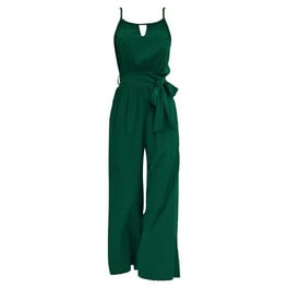 Sexy V Collar Sleeveless Slim Jumpsuit With Pockets