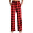 thumbnail image 1 of BKQCNKM Pajama Pants Pants For Women Women'S Autumn And Winter New Home Casual Sports Pocket Checkered Printed Straight Pants Pajama Pants Women Z-Red XL, 1 of 2