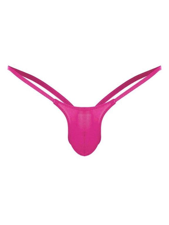 Panties Thongs Mens Underwear G-string Back Mens Briefs Thong Open Low Underwear Waist Underpants Men'S Underwear Underwear For Men Pack (Men) Hot Pink M