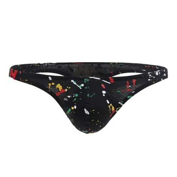 BKQCNKM Panties Thongs Mens Underwear Gay Underwear Men's Ultr-thin Ice Silk Man Low Waist U Underpants Men'S Underwear Underwear For Men Pack (Men) Black M