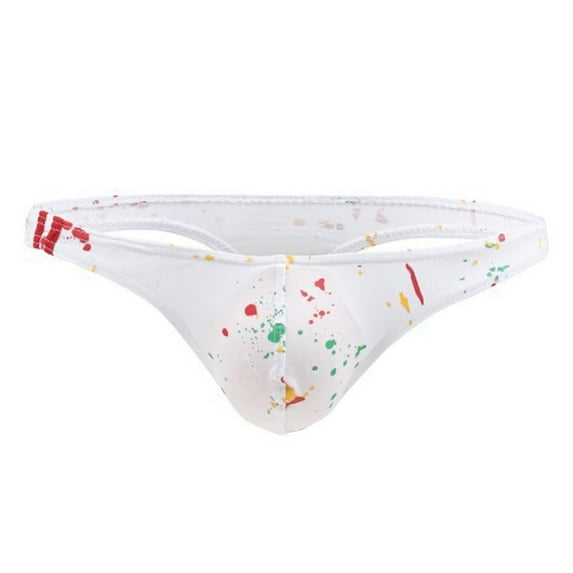 BKQCNKM Panties Thongs Mens Underwear Gay Underwear Men's Ultr-thin Ice Silk Man Low Waist U Underpants Men'S Underwear Underwear For Men Pack (Men) White L