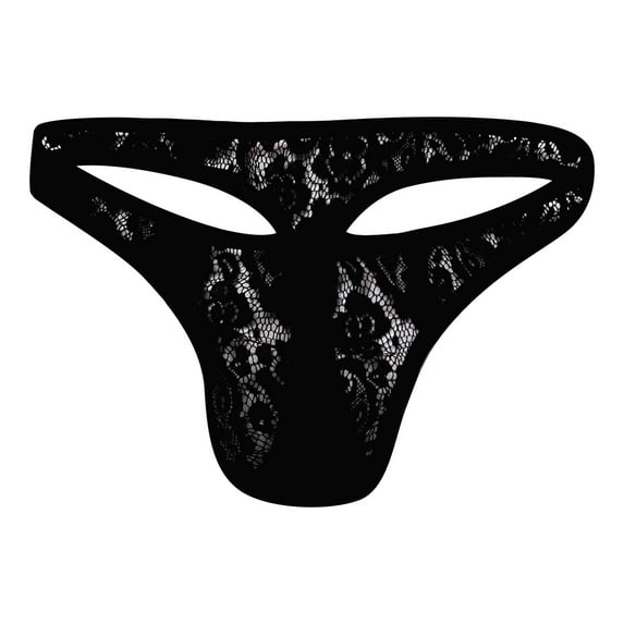 BKQCNKM Panties Thongs Mens Underwear Men's Lace Thong Panties Panties Transparent Men's T Pants Underwear Briefs Men'S Underwear Underwear For Men Pack (Men) Black S