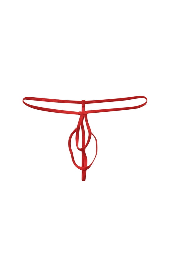 Panties Thongs Mens Underwear Thong Pouch Briefs Underwear Underpants Mens Bikini Bulge Men'S Underwear Underwear For Men Pack (Men) Red One Size