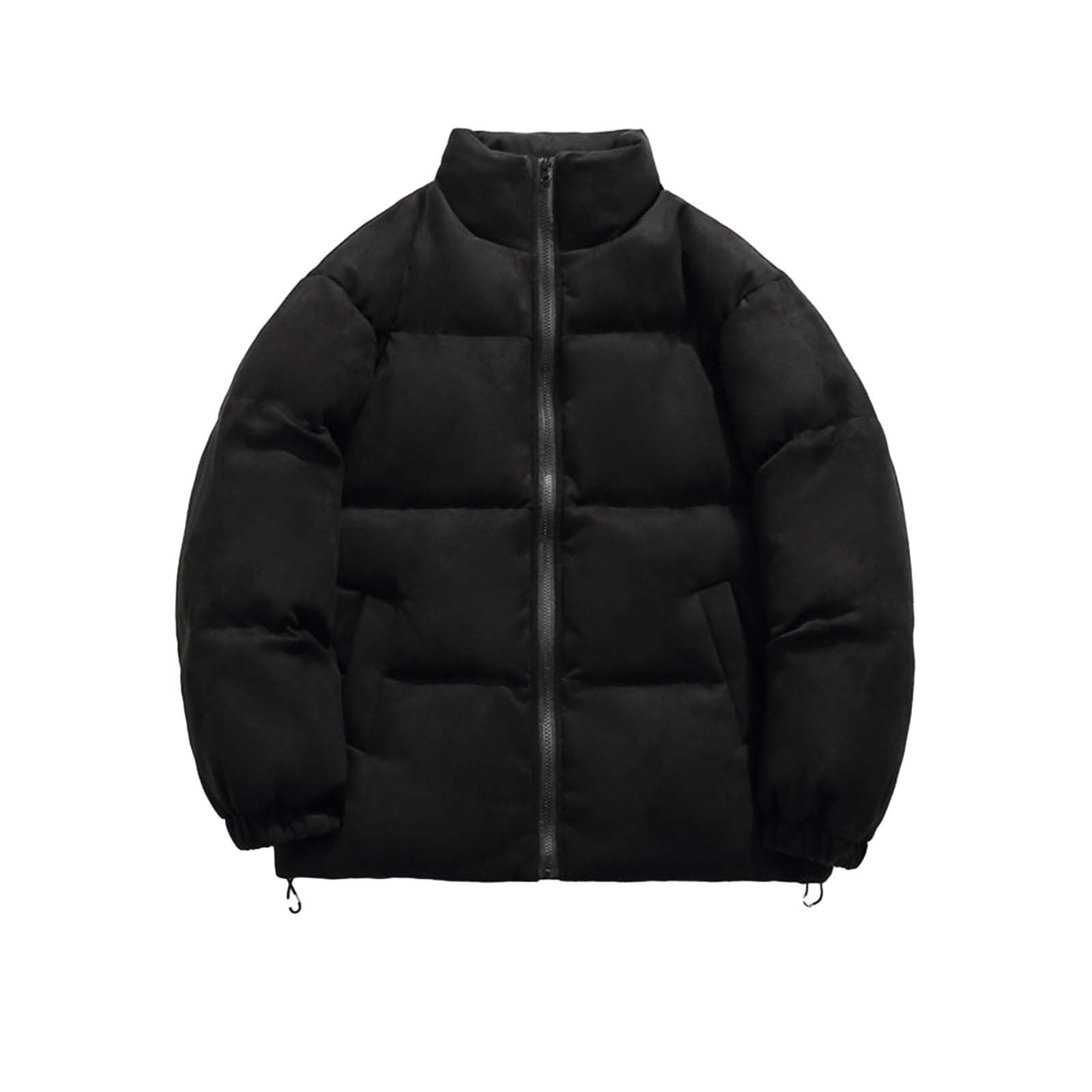 Mens hoodless puffer jacket hot sale