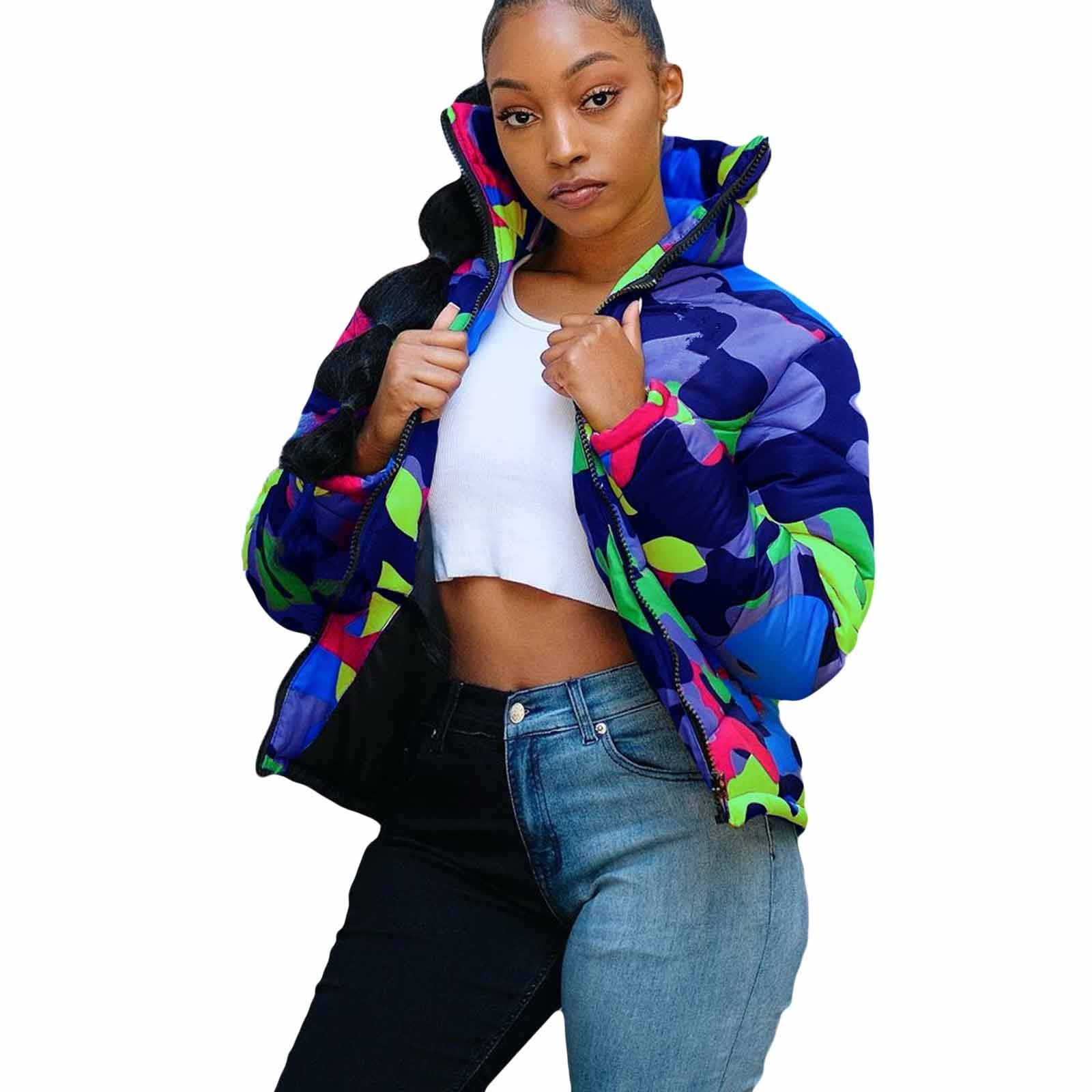 BKQCNKM Puffer Jacket Men Mens Puffer Jacket Unisex Long Sleeve Glossy Camouflage Bread Down Jacket Zipper Pockets Coat Puffer Jacket, Green M BKQCNKM Puffer Jacket Men Mens Puffer Jacket Unisex Long Sleeve Glossy Camouflage Bread Down Jacket Zipper Pockets Coat Puffer Jacket, Green M