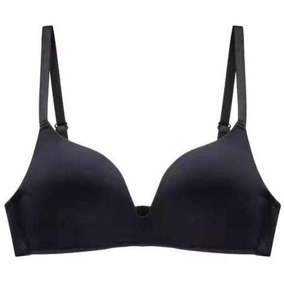 BKQCNKM Push Up Bra, Bras for Women No Underwire, Wireless Bras for Women, Lightly Lined Bra Up Black Wire T Shirt Bra Small Cup Bra, Plus Size Bras for Women,Black 32