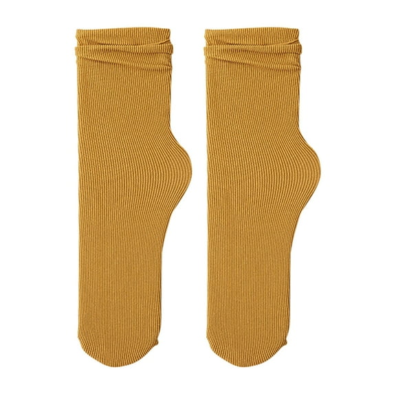 BKQCNKM Socks for Women Womens Socks Wool Socks for Women's Summer and Autumn Thin Ice Socks Solid Simple Ice Silk Socks Mid Tube Socks Fuzzy Socks for Women, Gold A