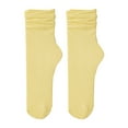 thumbnail image 1 of BKQCNKM Socks for Women Womens Socks Wool Socks for Women's Summer and Autumn Thin Ice Socks Solid Simple Ice Silk Socks Mid Tube Socks Fuzzy Socks for Women, Yellow A, 1 of 2