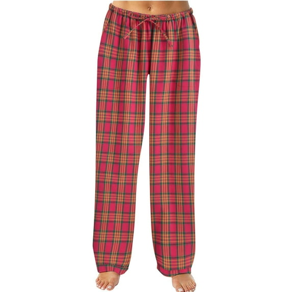 BKQCNKM Sweat Pants For Womens Sweatpants Women Women Autumn Winter Plaid Printed Pants Full Length Long Trousers Sports Pants Womens Sweatpants K XL
