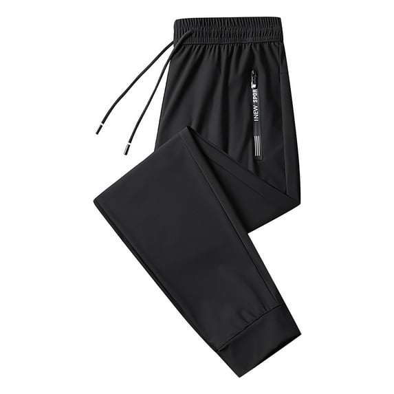BKQCNKM Sweatpants for Men Men's Pants Loose Ice Sports Pants Sweatpants 1Pc Pant Black 1 L