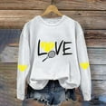 thumbnail image 1 of BKQCNKM Sweatshirt for Women Oversized Sweatshirt for Women's Love Tennis Hoodie Long Sleeve Sweatshirts Soft Printed Shirts Women's Winter Sweatshirt Crewneck Sweatshirts Women, White S, 1 of 6