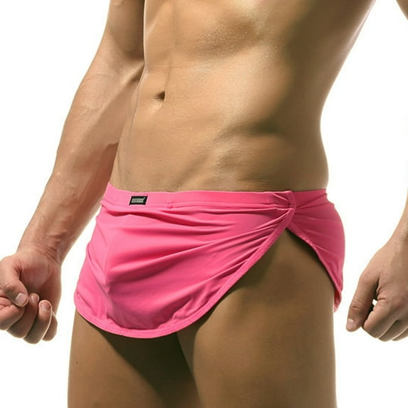 BKQCNKM Thongs Crotchless Panties underwear Men Fashion Underpants Ride Up Briefs Underwear Pant Panties Pink Xl