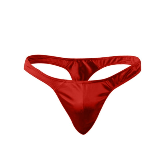 BKQCNKM Thongs Crotchless Panties underwear Panties Men's Comfortable Satin Underwear Men's Underwear Panties Red One Size
