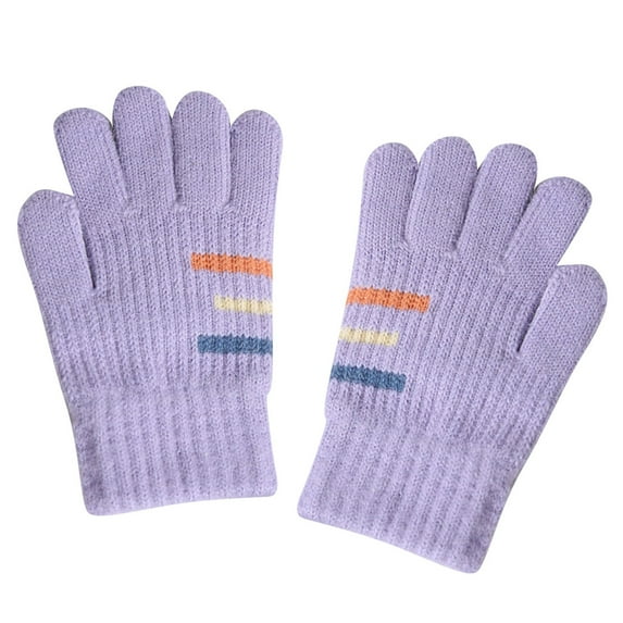 BKQCNKM Toddler Snow Gloves Kids Snow Gloves Kids Gloves Toddler Gloves Snow Gloves for Kids Winter Gloves Kid's Winter Gloves Children Stretchy Kids Gloves Winter, Purple One Size