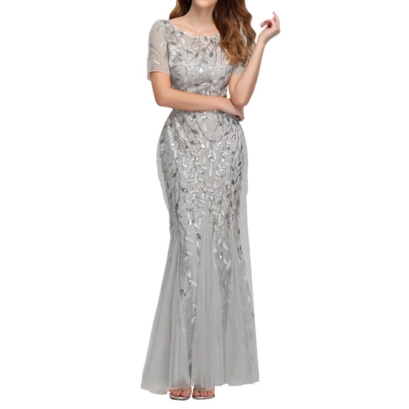 BKQCNKM Wedding Dresses for Bride Cocktail Dress Cocktail Dresses for Women Homecoming Dresses Birthday Dresses for Women Prom Dresses 2024 Dresses for Women 2024 , Silver S