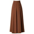 thumbnail image 1 of BKQCNKM Wide Leg Pants Woman Capri Pants for Women Lounge Pants Women High Waist Loose Slim Middle Pants Nine Points Culottes Swing Pants Baggy Pants Bronze 5XL, 1 of 4